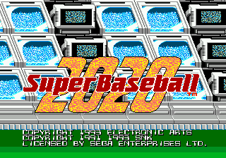 Заставка игры Super Baseball 2020